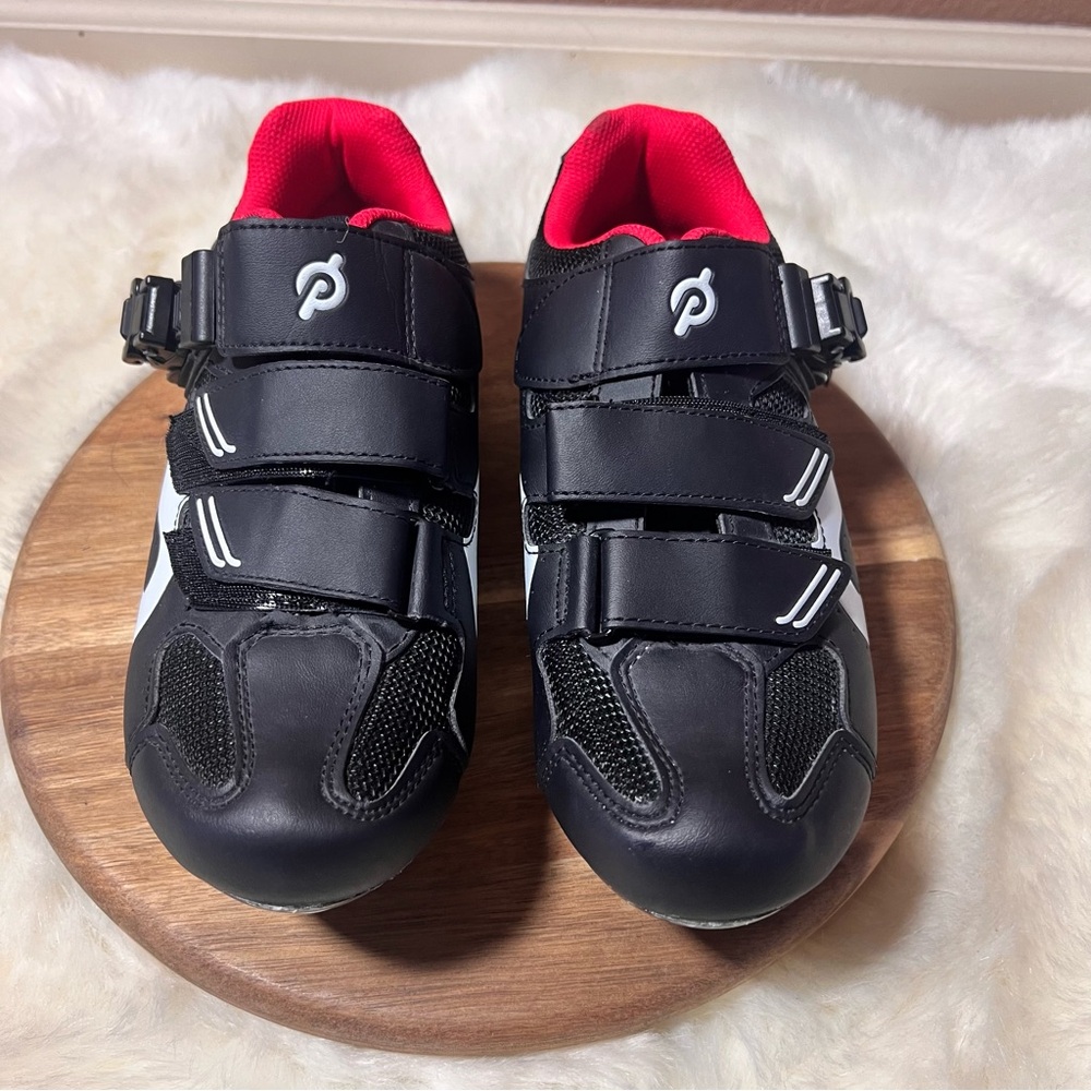 Peloton Women's Cycling Shoes Black and Red Size 39